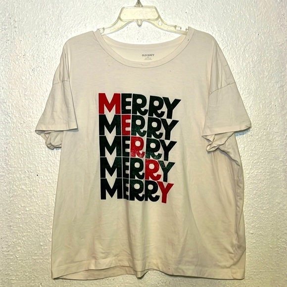 Old Navy, Mary Christmas holiday T-shirt size XXL - Picture 1 of 13